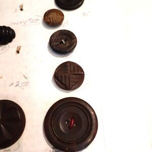 Antique vintage buttons  victorian art deco set of 11 coat button sewing notions